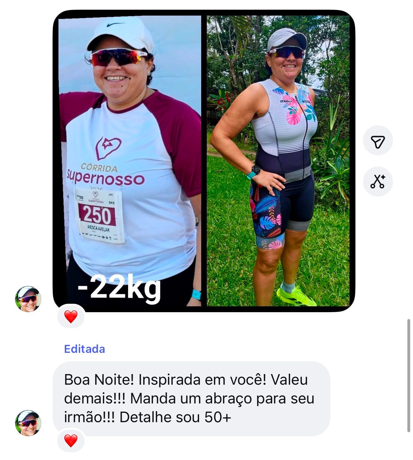 Depoimento de Aiesca Avelar, -22kg